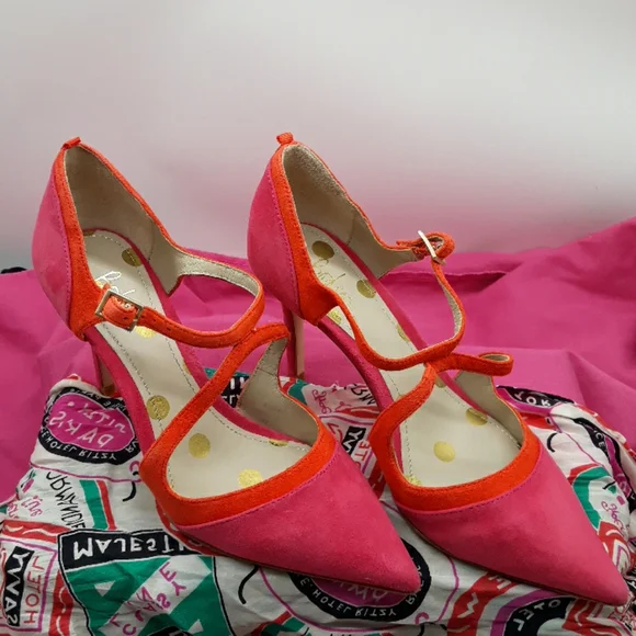 Boden Pink and Orange Heels - Picture 2 of 5